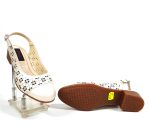 Sandale dama din piele naturala - Bej Sidef - T17 BJS
