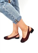 Sandale dama din piele naturala - Bordo Varf Pietricele - T16 BVP
