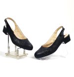 Sandale dama din piele naturala - Negru Box - T17 NB