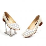 Pantofi dama perforati din piele naturala - Bej - T9 BJ