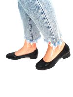 Pantofi dama perforati din piele naturala - Negru - T9 N