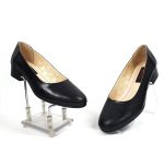 Pantofi dama perforati din piele naturala - Negru - T9 N