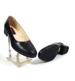Pantofi dama perforati din piele naturala - Negru - T9 N