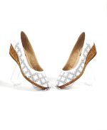 Pantofi dama perforati din piele naturala - Alb - T13 A