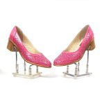 Pantofi dama perforati din piele naturala - Roz - T14 RZ