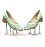 Pantofi dama perforati din piele naturala - Vernil - T14 VN