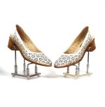 Pantofi dama perforati din piele naturala - Bej Sidef - T15 BJS