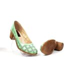Pantofi dama perforati din piele naturala - Vernil - T13 VN