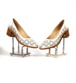 Pantofi dama perforati din piele naturala - Bej Sidef - T13 BJS