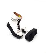 Bocanci dama din piele naturala - Alb - BC34 A