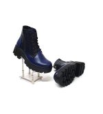 Bocanci dama din piele naturala - Bleumarin cu Croco - BC35 BCR