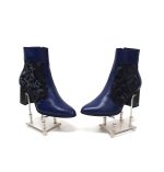 Ghete dama din piele naturala - Bleumarin cu Camuflaj Negru - GX32 BCN