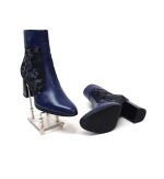 Ghete dama din piele naturala - Bleumarin cu Camuflaj Negru - GX32 BCN