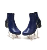 Ghete dama din piele naturala - Bleumarin box cu croco - GX51 BBC