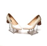 Pantofi dama din piele naturala - Bej Sidef cu Traditional Maro - A4 BSTM