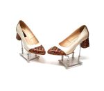 Pantofi dama din piele naturala - Bej Sidef cu Traditional Maro - A5 BSTM