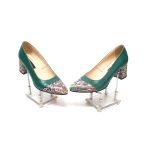 Pantofi dama din piele naturala - Verde Box cu Traditional - A3 VBT