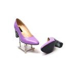 Pantofi dama din piele naturala - Lila cu triunghiuri- R7 LT