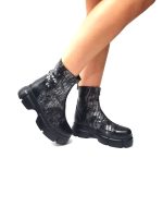Bocanci dama din piele naturala - Sarpe Negru - BC25 SN