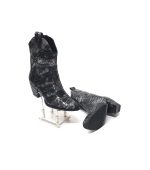 Ciocate dama din piele naturala - Sarpe Negru - Ciocate SN