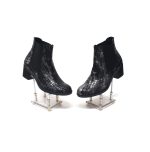 Botine dama din piele naturala - Sarpe Negru - E01 SN