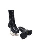 Bocanci dama din piele naturala - Negru Box - BC37 NB