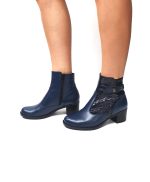 Ghete dama din piele naturala -Blu Box cu Croco - GX53 BBC