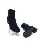 Ghete dama din piele naturala - Negru Box Bufu - GX52 NBB