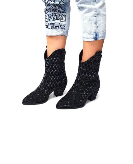 Ciocate dama din piele naturala - Negru 3D - Ciocate N3D