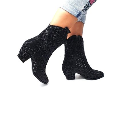 Ciocate dama din piele naturala - Negru 3D - Ciocate N3D