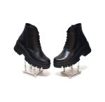 Bocanci dama din piele naturala - Negru Box - BC35 NB