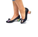 Pantofi dama din piele naturala - Negru Box Fulger - A12 NBF