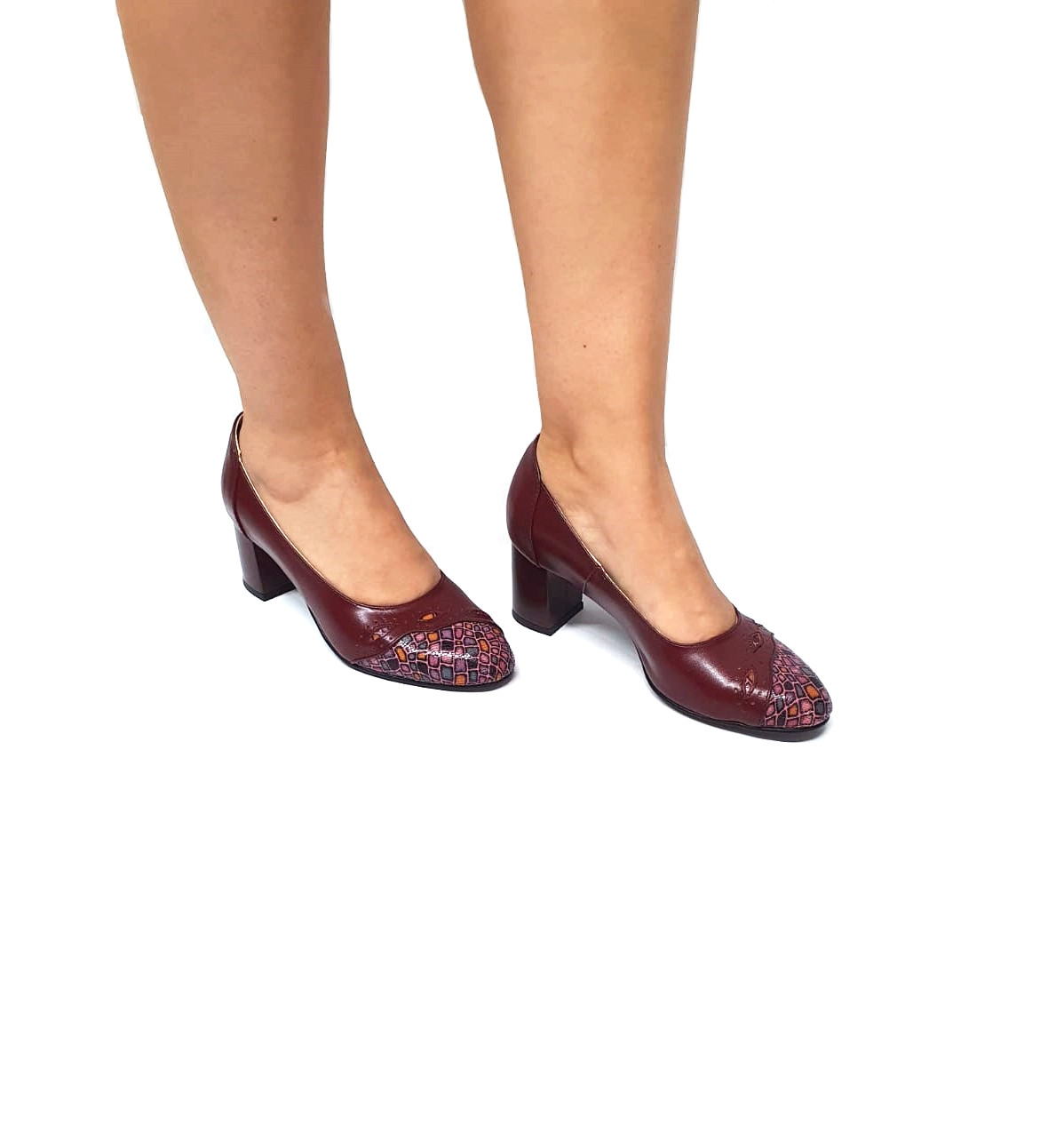 Pantofi dama din piele naturala - Bordo Box + Pietre Bordo - 03 BBPB Pantofi dama din piele naturala - Bordo Box + Pietre Bordo - 03 BBPB