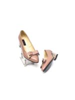Pantofi dama din piele naturala - Cappuccino cu Patratele Multicolore- A12 CPM