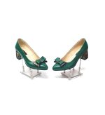 Pantofi dama din piele naturala - Verde Box cu Straveziu - A12 VBS