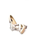 Pantofi dama din piele naturala - Bej Sidef cu Patratele Multicolore - A12 BSPM