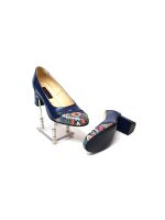 Pantofi dama din piele naturala - Bleumarin cu Traditional - 03 BT