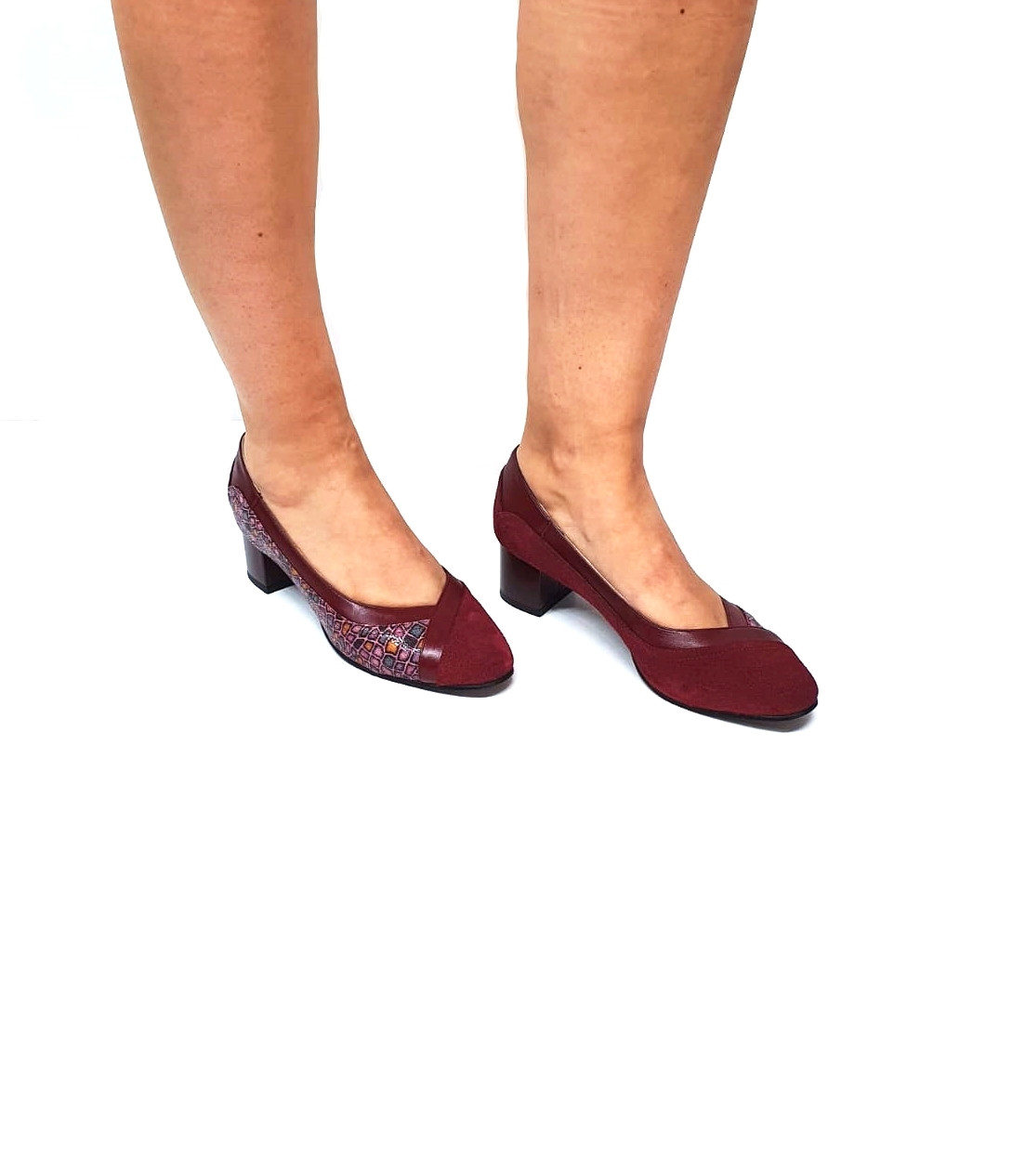 Pantofi dama din piele naturala - Bordo Antilopa cu Pietre Bordo - 208 BAPB Pantofi dama din piele naturala - Bordo Antilopa cu Pietre Bordo - 208 BAPB