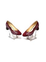 Pantofi dama din piele naturala - Bordo Antilopa cu Pietre Bordo - 208 BAPB