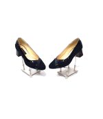 Pantofi dama din piele naturala - Negru Antilopa cu Lac - 208 NAL