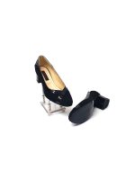 Pantofi dama din piele naturala - Negru Antilopa cu Lac - 208 NAL