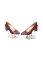 Pantofi dama din piele naturala - Bordo cu Pietre Bordo - A3 BPB