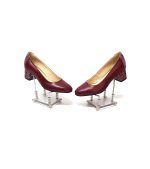 Pantofi dama din piele naturala - Bordo cu Pietre Bordo - A7 BPB