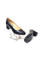 Pantofi dama din piele naturala - Negru cu Camuflaj Negru - A7 NCN