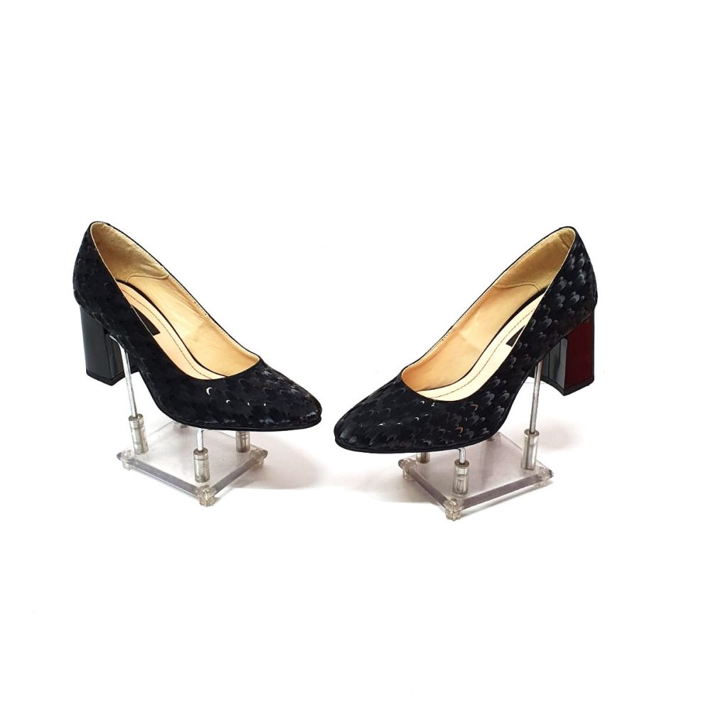 Pantofi dama din piele naturala - Negru 3D- R7 N3D
