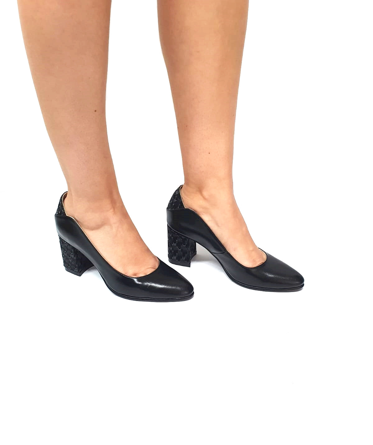 Pantofi dama din piele naturala - Negru Box cu Negru 3D - R9 NBN3D Pantofi dama din piele naturala - Negru Box cu Negru 3D - R9 NBN3D