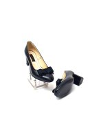 Pantofi dama din piele naturala - Negru Box cu Cidiuri - A14 NBC