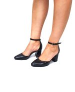 Sandale dama din piele naturala Negru box- D14 NB
