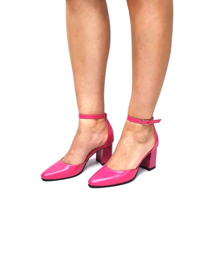 Sandale dama din piele naturala Roz box- D14 R