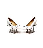 Pantofi dama din piele naturala -Alb sidef - A12 AS